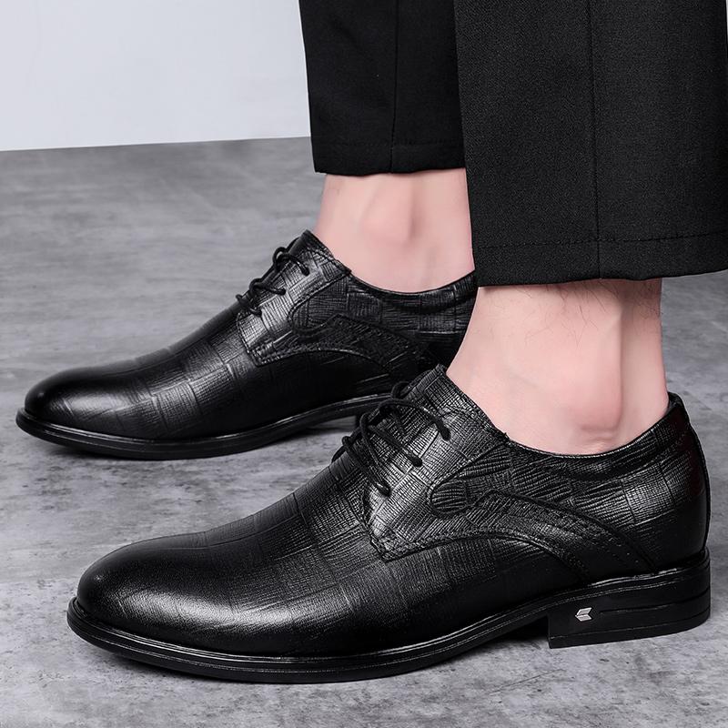 Sapatos Sociais de Alta Qualidade Masculinos Moda Homem Sapatos Casuais Primavera Outono Oxfords Masculinos Sapatos de Vestir de Couro Genuíno Calçado Formal