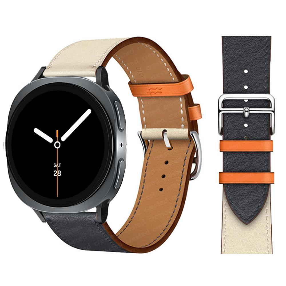 Exquisite leather band For Samsung Galaxy Watch 8 strap 40mm 44mm metal buckle Bracelet correa Galaxy Watch 8 classic 46mm bands