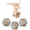 Three-Dimensional New Hand-Cranked Eagle Educational Toys Mechanical Rotation Crafts Handmade Diy Puzzle Creative Children'S Toy