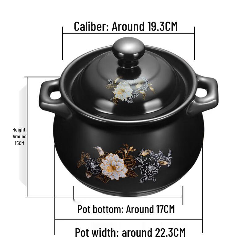 Extra Large Open Flame Ceramic Casserole Pot