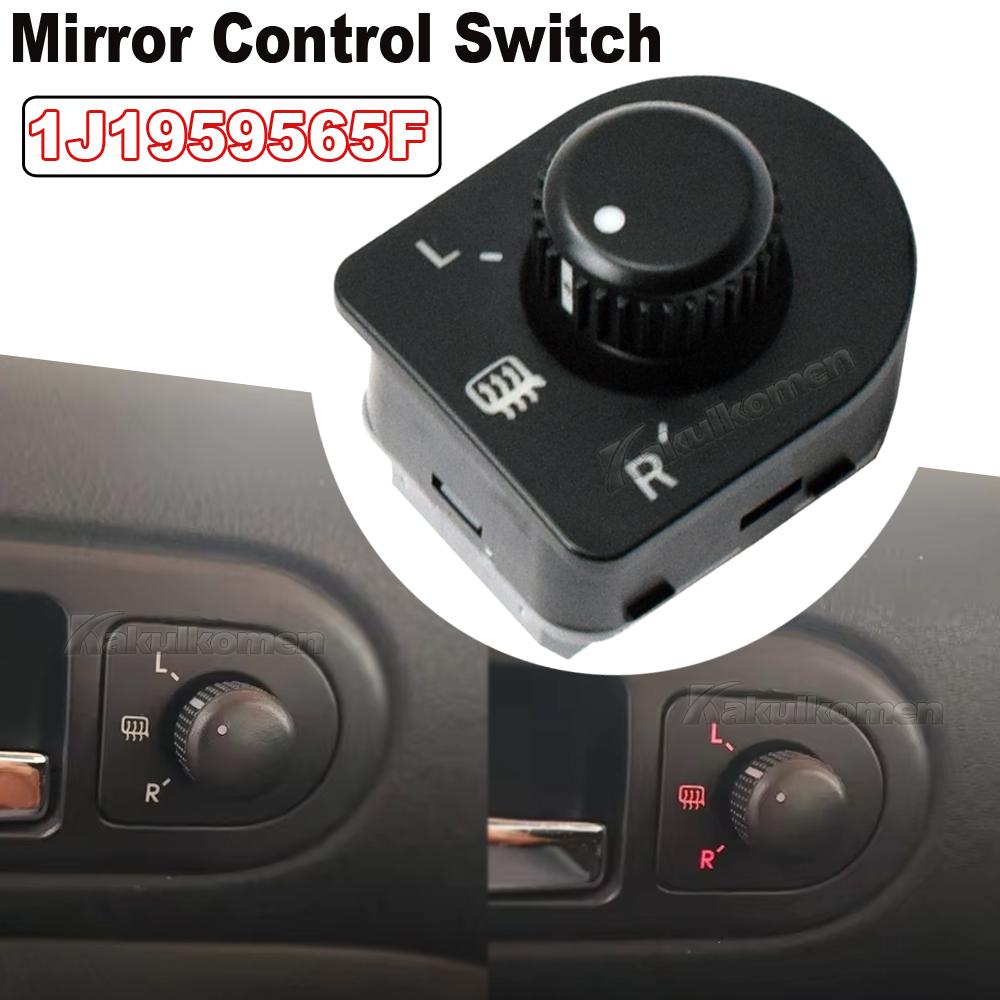

1J1959565F Side Mirror Knob Switch Rearview Adjustment Button Heating Control for VW Beetle Passat B5 Bora Golf 4 Jetta MK4 1J1959565F