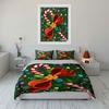 Christmas Candy Cane Decoration Set Soft Comfortable Duvet Cover Bedding Set Included 1*Duvet Cover & 2*Pillowcases, Gift
