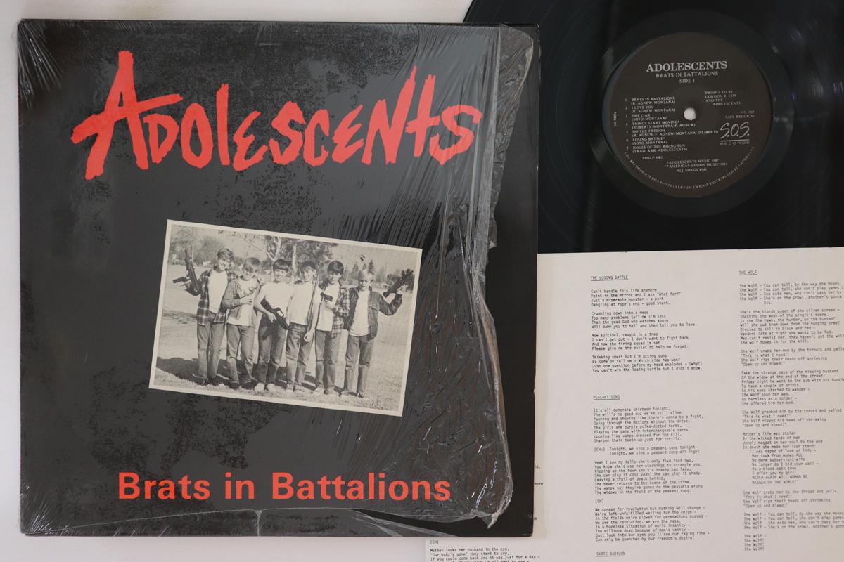 

LP Пластинка ADOLESCENTS - Brats In Battalions SOSLP1001 S.O.S. 1987 Американский рок Б/У