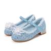 Elsa Princess Crystal High-Heeled Furry Velvet Children's Shoes - 2024 Autumn/Winter Collection