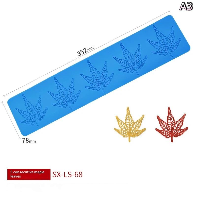 Reusable Silicone Mold for Fondant with Flower Leaf Patterns for Cake Lace Mat DIY Craft Decoration Tool