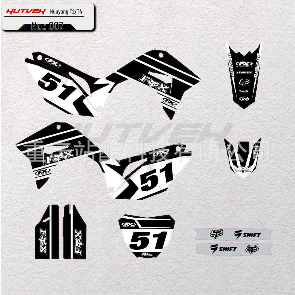 19-22 Kayo Huayang T2T4 Offroad-Motorradaufkleber: Langlebige, personalisierte Aufkleber