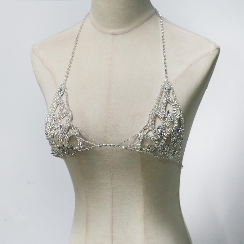 Sexy Accessories, Fashionable Hollow Rhinestone Chest Chain, Sexy Nightclub Party Wear Accessories Europe And The United States
