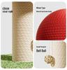 Roter Pilz Sisal Kratzbaum & Klettergerüst für Katzen - Verschleißfest mit süßem Ornament-Design.