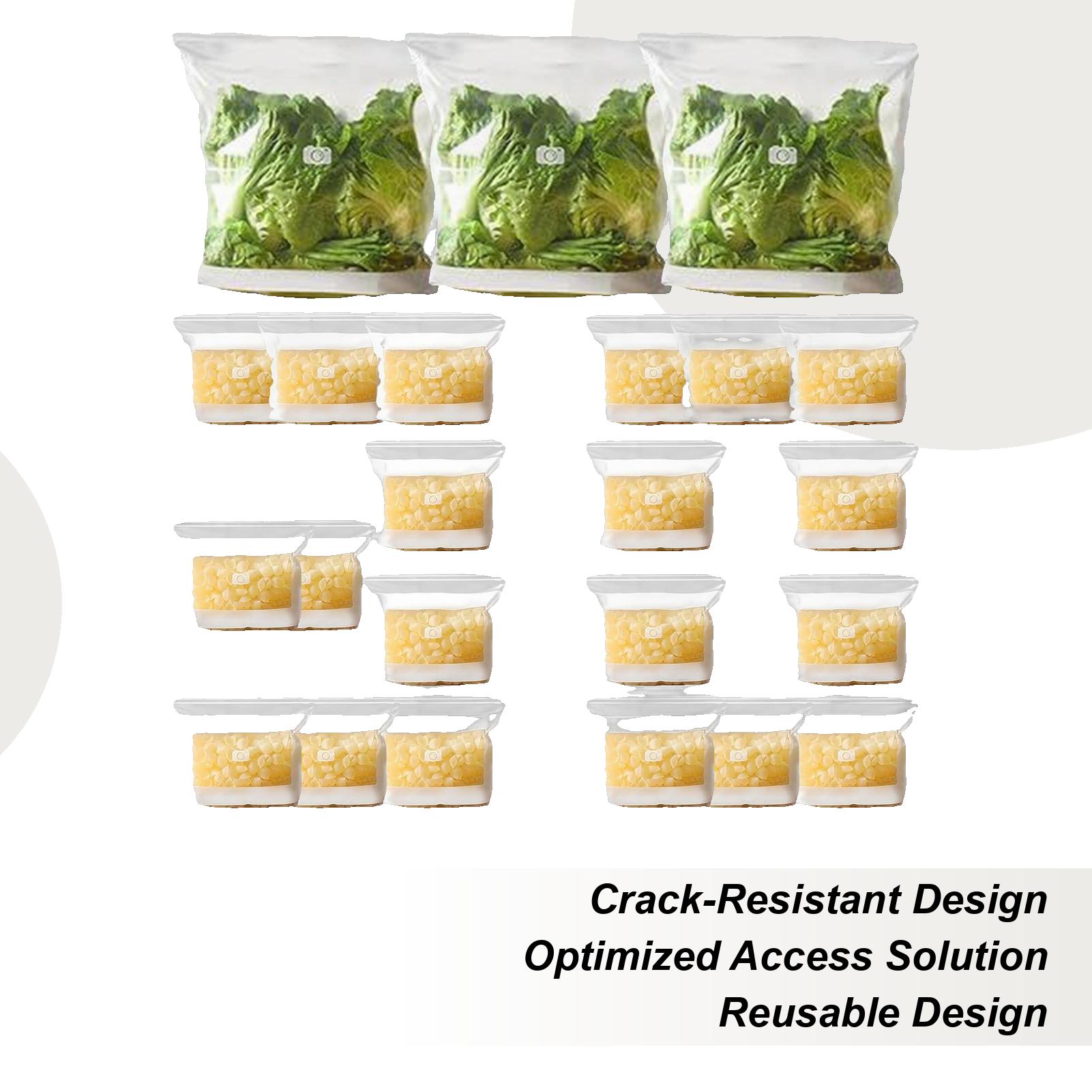 Food Sealing Bags Sealable Reusable Home Organization Resealable Freezer Sandwich Bags For Lunch Snack Bread Fruit Vegetables 30pcs 1890₽