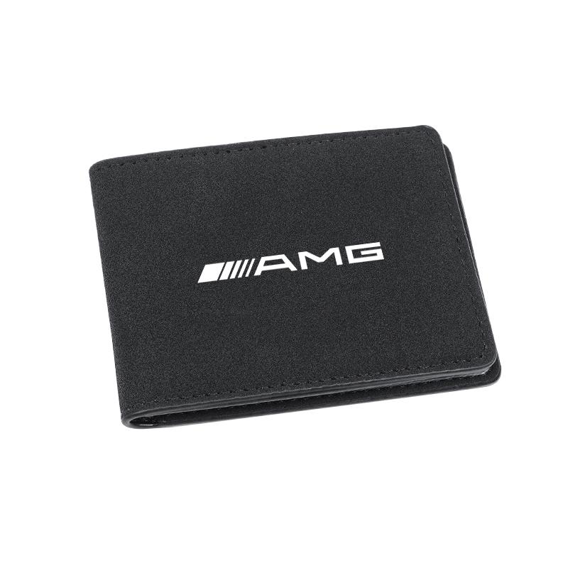 New Driver License Holder PU Leather Card Bag Stickers For Mercedes Benz AMG A B C E G CLA GLA W211 W214 W205 W203 W204 W206W220