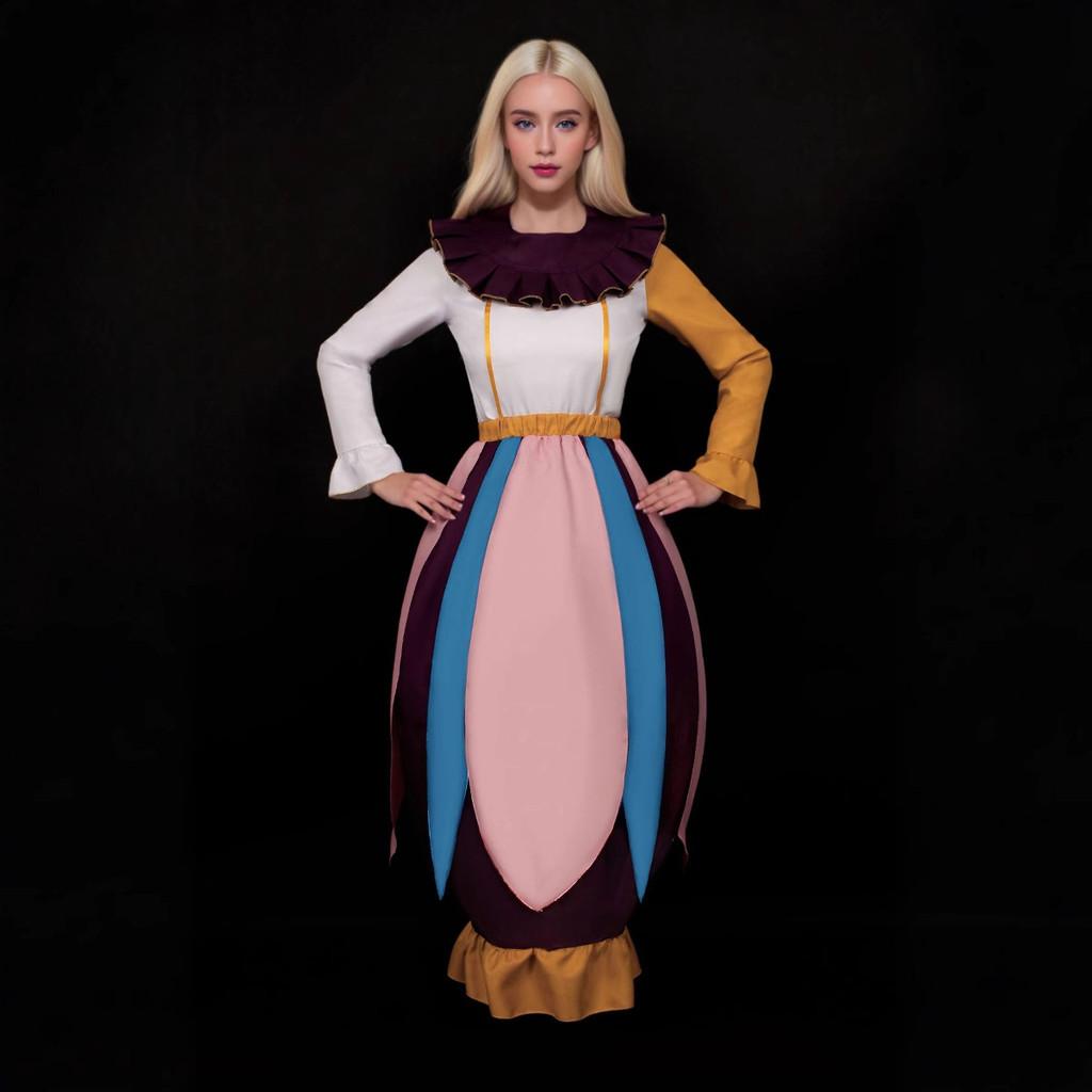 Die Schöne und das Biest Mrs. Potts Cosplay Kostüm im Prinzessinnen-Stil für die Halloween-Party