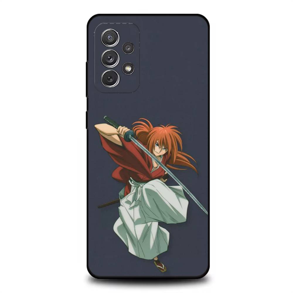 Anime R-Rurouni K-Kenshin Phone Case For Samsung S 25,24,23,22,30,21,10,9,Ultra,Plus,Lite,FE,4,5G Black Soft Case