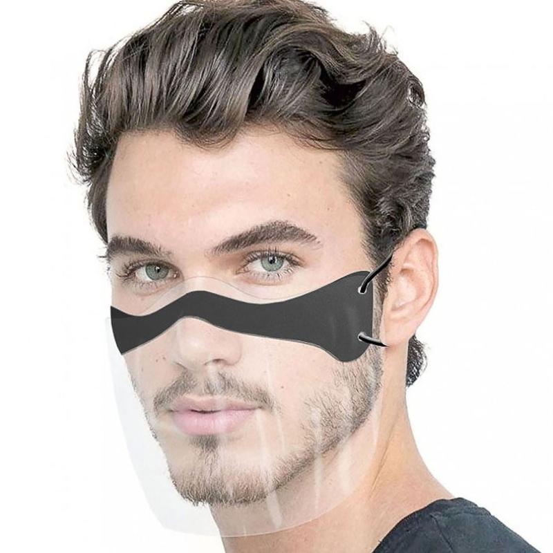 Buy Half Face Transparent Baffle Anti-Splash Sports Mask Clear Wide ...