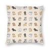 Puppy Love Chihuahua Pillowcase Polyester Linen Velvet Pattern Zip Decor Pillow Case Sofa Seater Cushion Cover