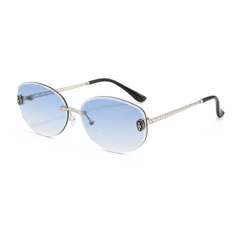 Vintage Oval Sunglasses For Women With Uv400 Protection Fashion Beach Travel Accessory