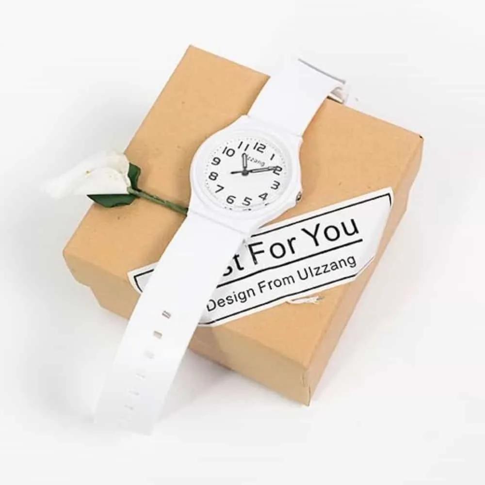 Silent CSAT fashion wristwatch men s middle school watch men s wristwatch CSAT Watch White