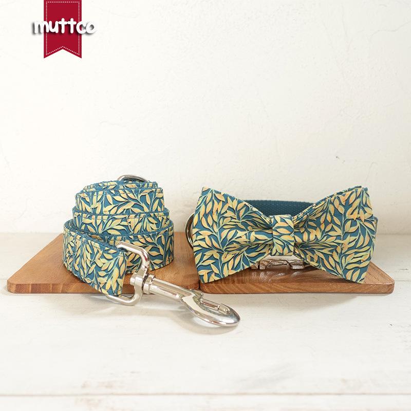 MUTTCO Gold Leaf Bow Pet Set UDC-089 M