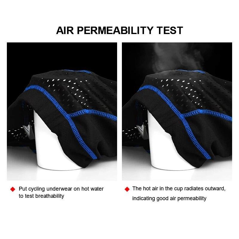 X-TIGER Herren Radunterwäsche Shorts 5D Gepolstertes Gel MTB Radhose Anti-Rutsch Beinabschluss Atmungsaktives Netz Radunterwäsche
