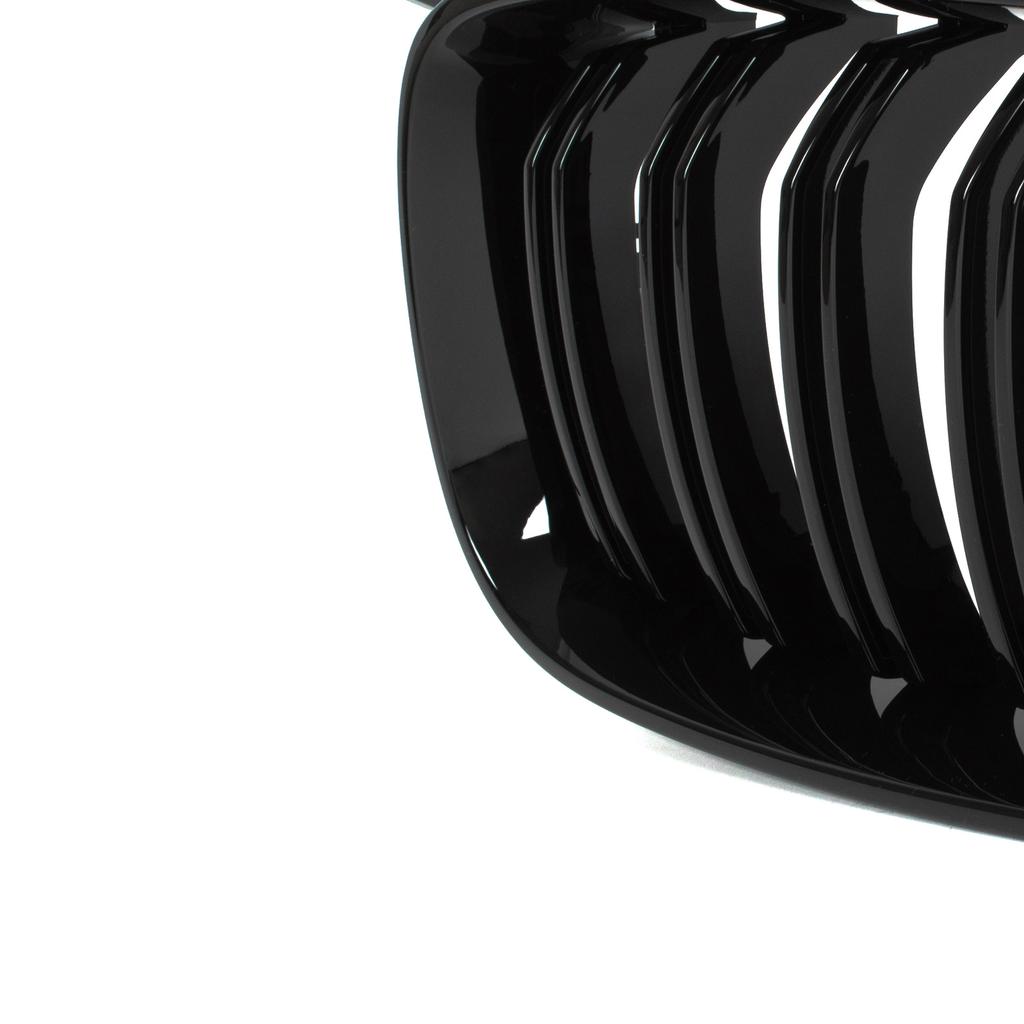 BMW 3 F34 GT 13-20 Grilles Between the Headlights (kidneys) Left + Right Set BLACK GLOSSY DOUBLE BAR