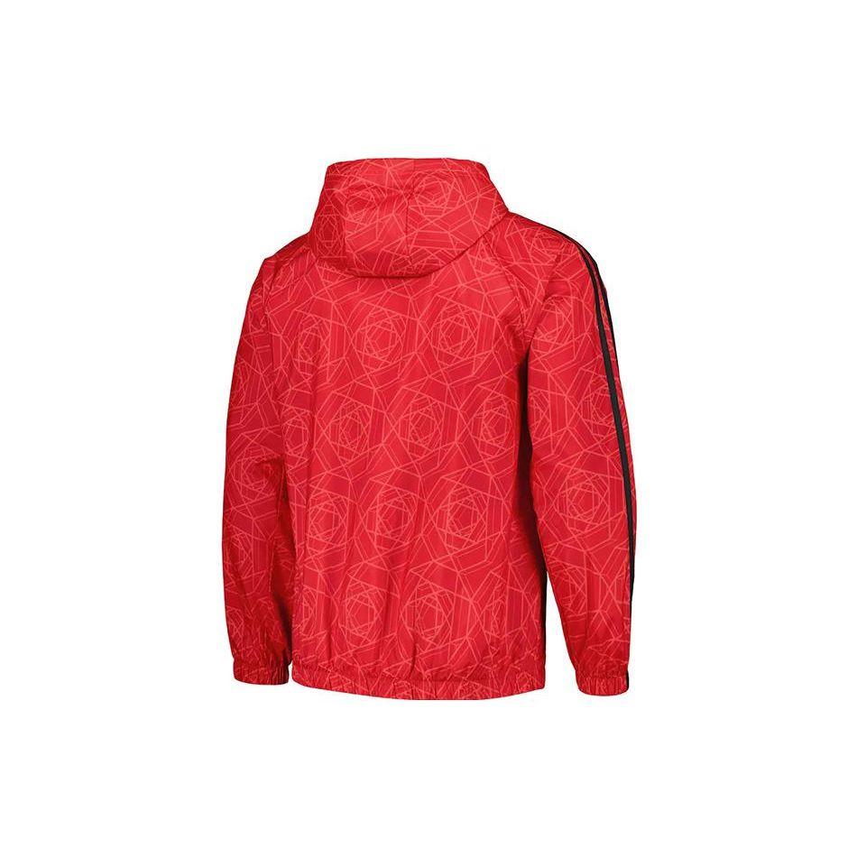 Adidas Jachetă Hanorac cu Dungi Panou cu Imprimeu Logo Bărbați Îmbrăcăminte Exterioară Roșu Colegial IA8527