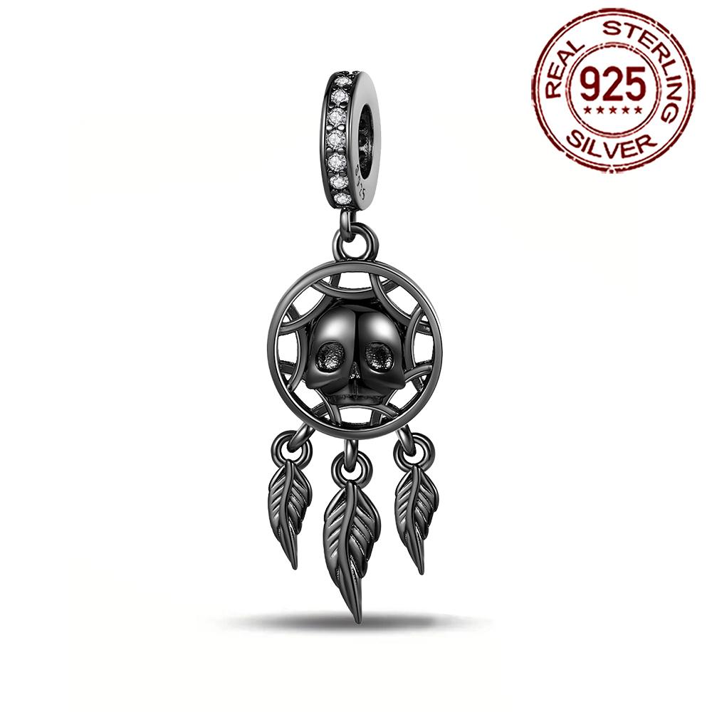 

Ahthen copper Bead Charms Skull Tassel Dangle Charm fit Snake Chain Bracelets Necklaces for Women Jewellery Making