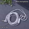 3,5-mm-2-Pin-In-Ear-Kopfhörer Kz Versilberte Kz-Kopfhörerkabel Upgrade-Kabel mit Mikrofon Kz-Kopfhörerkabel