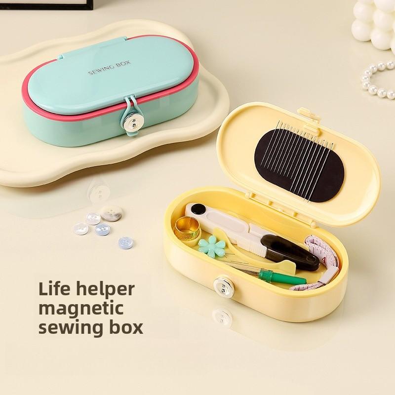 1 Set Magnetic Sewing Box Premium Sense Household Sewing Quilt Set Household Sewing Kit Storage Box Sewing Tool