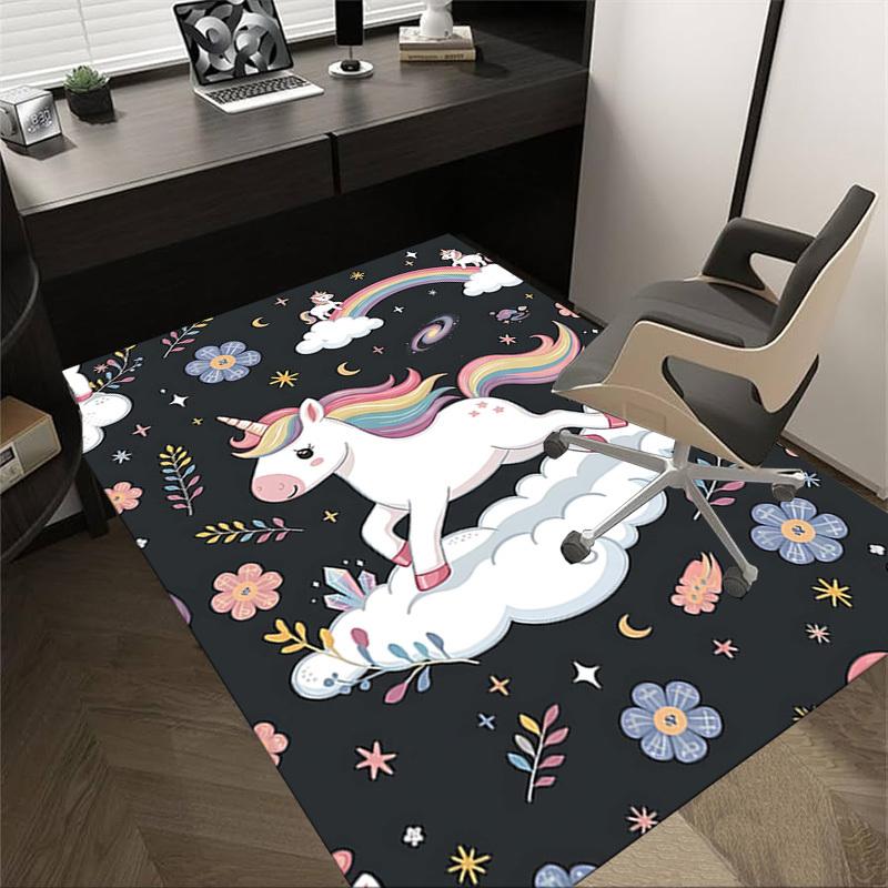 

1PC Unicorn Clouds Extra Large Non-Slip Floor carpet, Office, family, bedroom, Studio Large Area Rug,Longlasting Material-J0366 60cm by 90cm