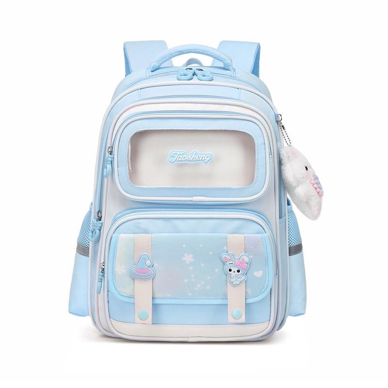 Large Capacity Childrens Backpack For Primary School Kids With Comfortable Air Cushion Straps In Stylish Blue Pink Or Co Purple