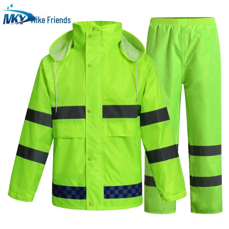 Maikeyou High-Visibility Oxford Reflective Rain Suit XXXL