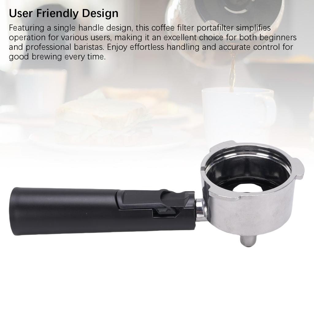 Kaffee Siebträger 3 Ohr Design Kunststoff und Aluminium Kaffeemaschinenhalter Griff für Zuhause