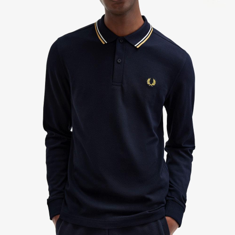 Fred Perry [m3636] Long Sleeve Twin Tip Fred Perry Shirt  W53  Afpm2433636 W53