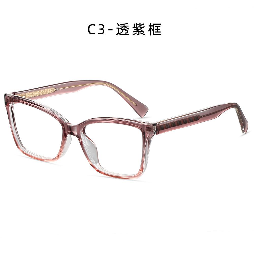 Eyeglass Frame Women's Vision Glasses Flexible Presbyopic Hinge Simple Optical Spectacle Square Geometric Spring Large Rectangular Anti-Blue Light