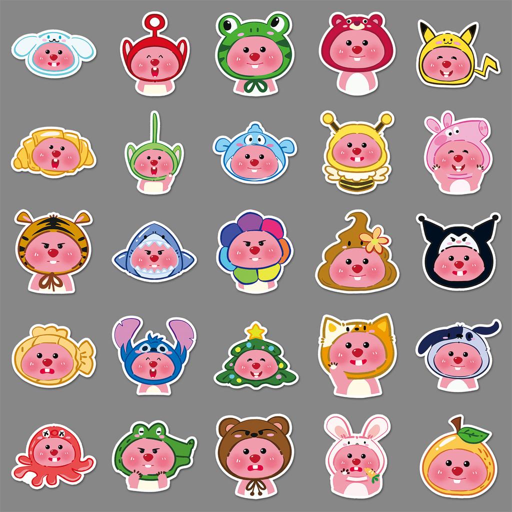 50 Hand-drawn Personalized Cartoon Cute Ruby Hand Account Decorative Water Cup Suitcase Mobile Phone Creative Stickers