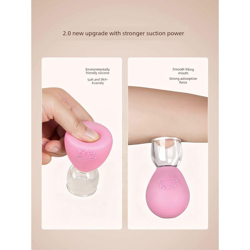 Facial Cupping Tool for Lifting, Beauty Salon Special Facial Cupping Silicone Cup for Home Use, Gua Sha Massage Meridian Vacuum Cup