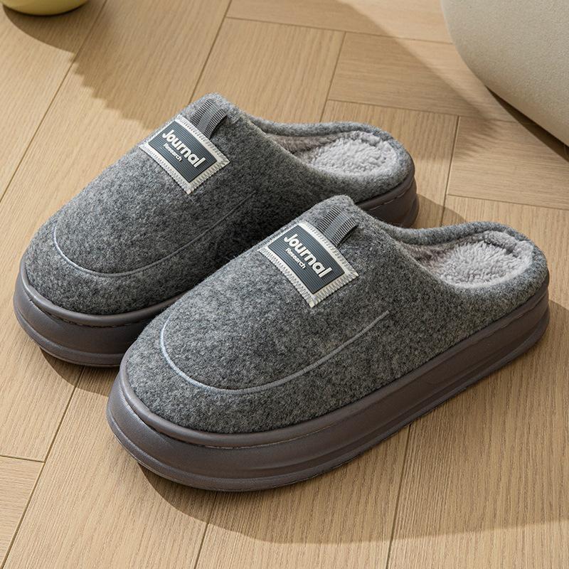 Fuzzy House Slippers Men Comfy Memory Foam Lightweight Fashion Couple Shoes Winter Warm Plush Casual Slippers