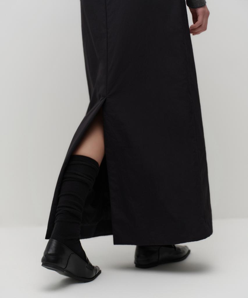 Musinsa Standard Woman Women'S Padded Maxi Skirt [Black]