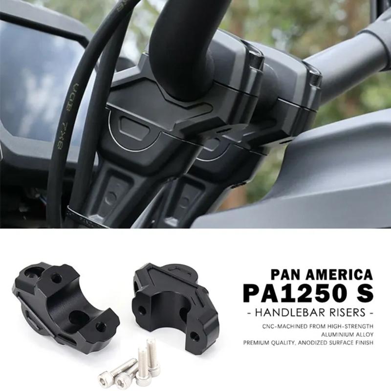 Fits for Pan America 1250 RA1250 Motorcycle Handlebar Risers RA1250S Motorcycle Handlebar Riser Backward Adapters with Offset Al