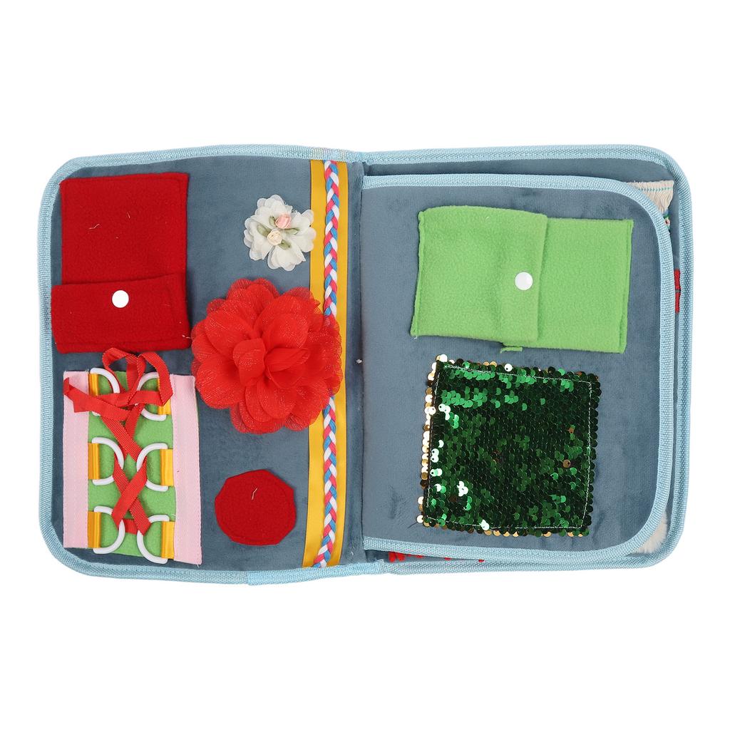 Fidget Book Versatile Anxiety Relief Soft Sturdy Fidget Blanket for Elderly Dementia Autism