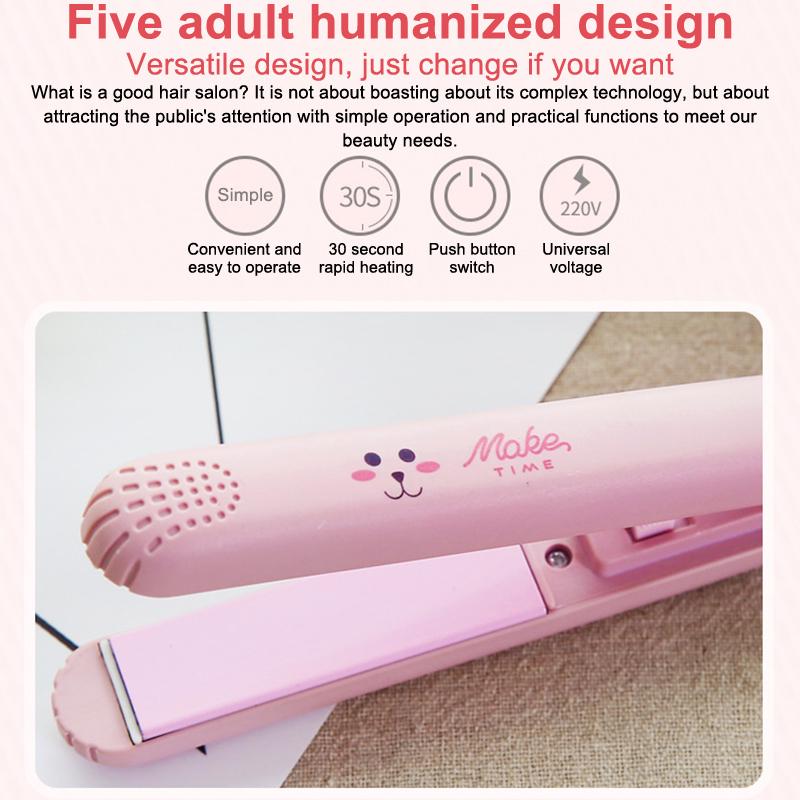 3 In 1 Hair Iron High Quality Flat Iron Straightening Hot Comb Mini Professional Hair Straightener & Curling Iron Styling Tools