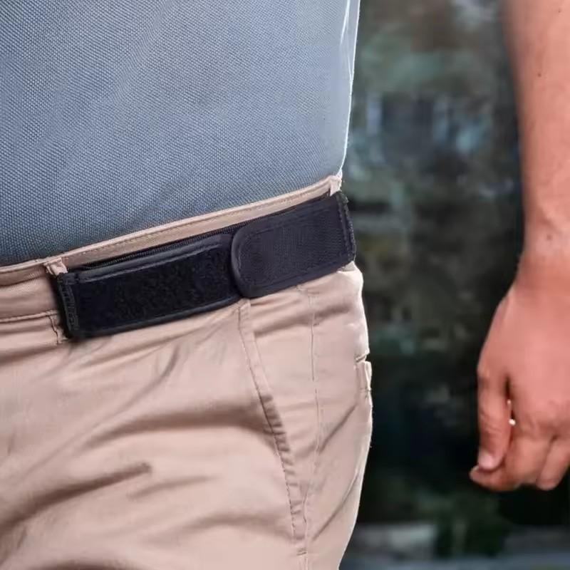 3Pcs Casual and Versatile Use Convenient Velcro Belt Unisex No-Buckle Elastic Belt with Adjustable Invisible Elastic Belt