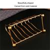 7-teiliges Set goldene Metall-Untersetzer Eisen-Untersetzer mit Halter Untersetzer Tisch-Untersetzer-Set für Couchtisch