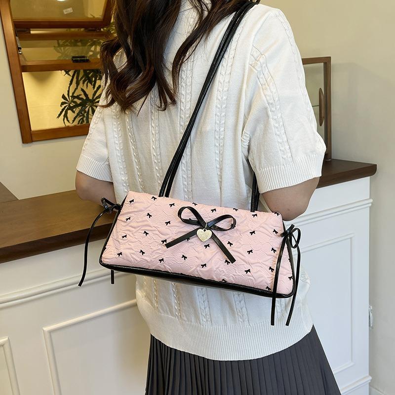Bow women's bag new fashion versatile casual cute niche trend shoulder messenger bag