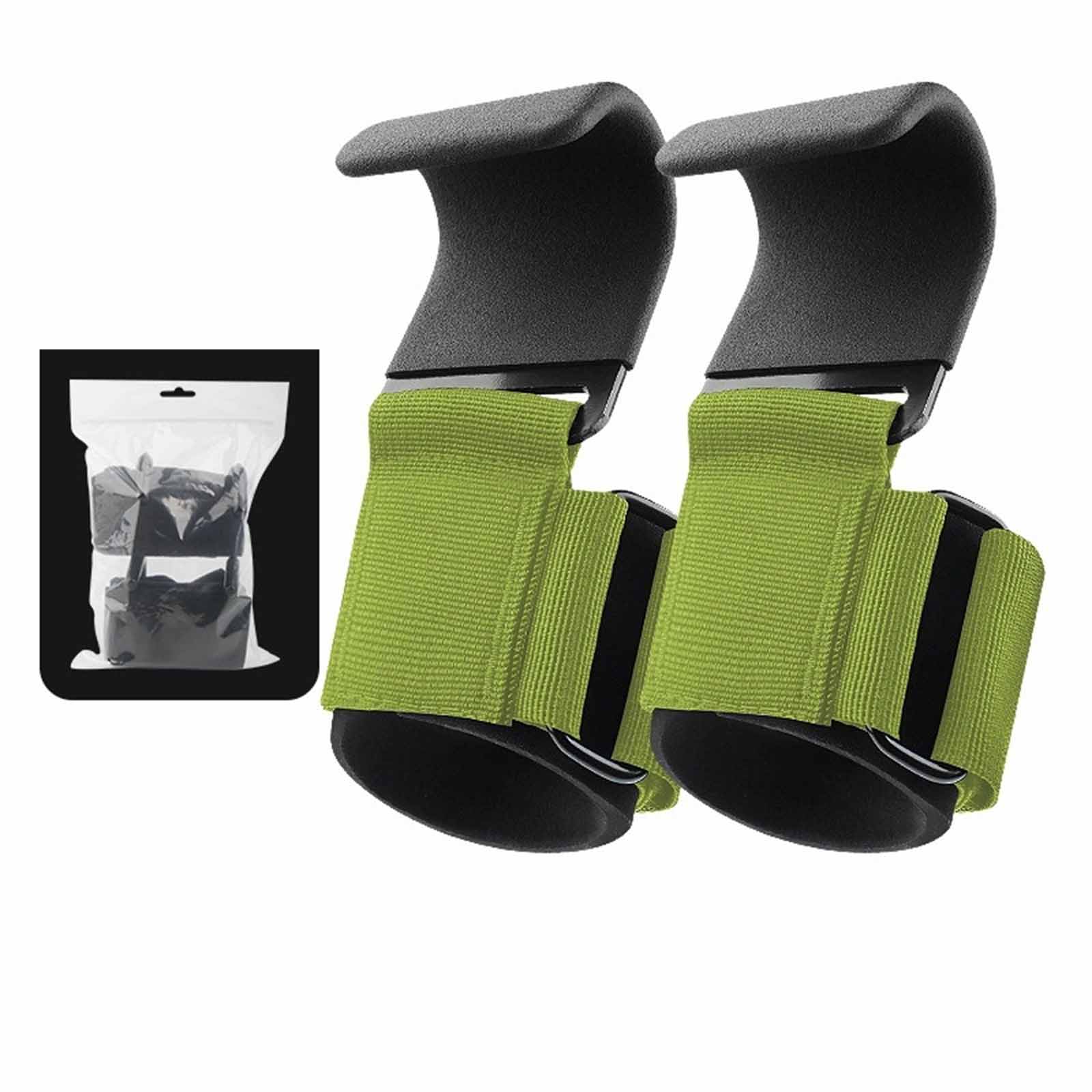 Weightlifting Hook Straps – - Pull-Up Hooks with Wrist Support, Grip Strength Aids, Power-Assisted Fitness Hooks One Size