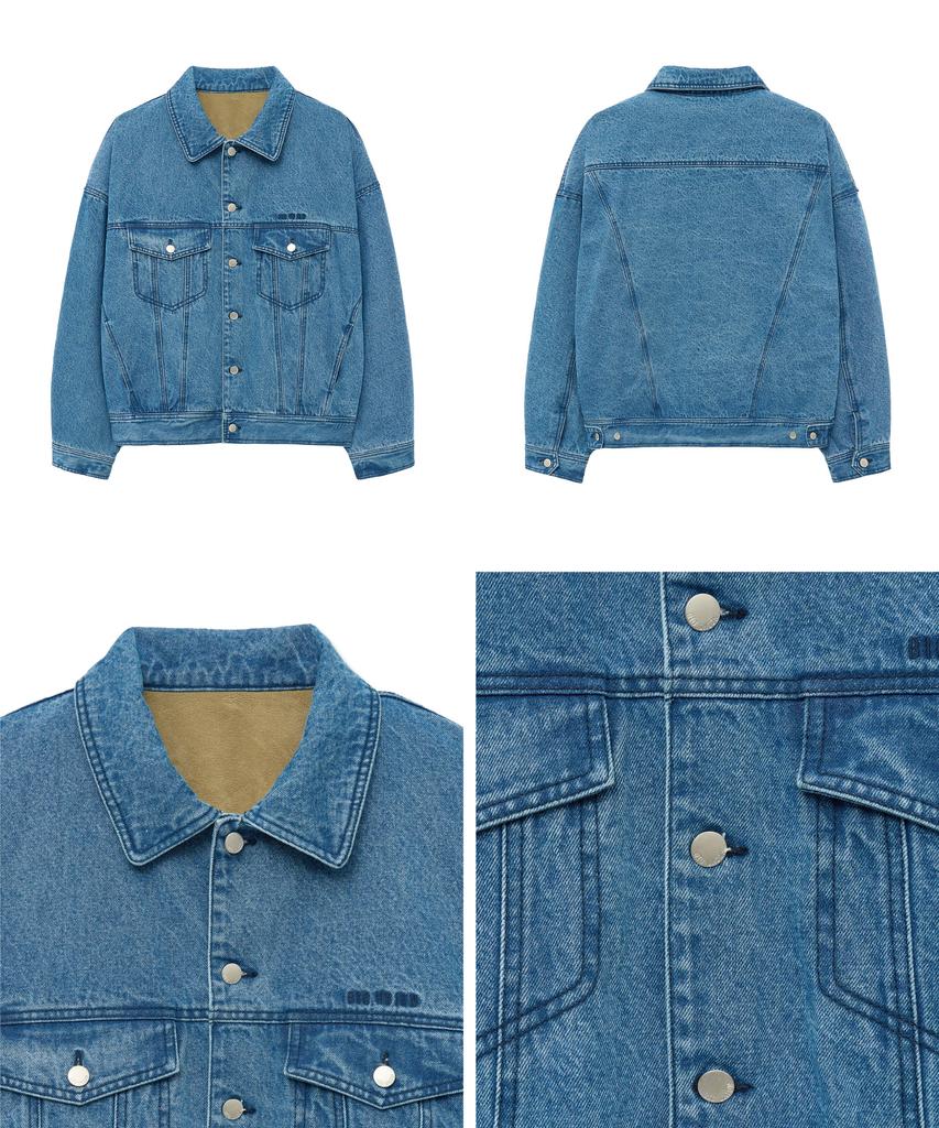 Big Union Oversized Denim Trucker Jacket (Blue)