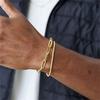 Multilayer Titanium Steel Chain Bracelet Men Gold Color Twist Chain Stainless Steel Bracelet Party Jewelry Bracelet For Women