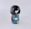 Usaburo Wooden Kokeshi Doll Kojitsu Kimono Girl 14cm Tall Made in Japan