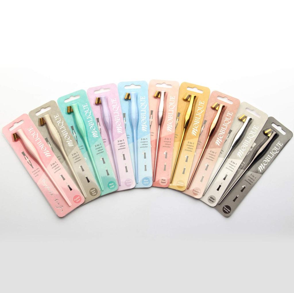 Luis Creations Moblique Penholder Moblique Pen Holder with Internal Can Be Used In Both Straight and Oblique Orientations 2-in-1 - Storage, (Pink