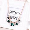 Fashion Women Crystal Pendant Golden Chain Choker Beauty Statement Bib Necklace