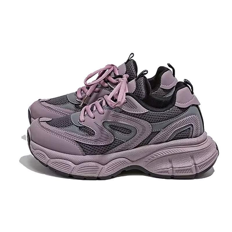 Hong Kong Style Lightweight Running Shoes Casual Sports Shoes Women's Spring New Women's Shoes Versatile Platform Dad Shoes